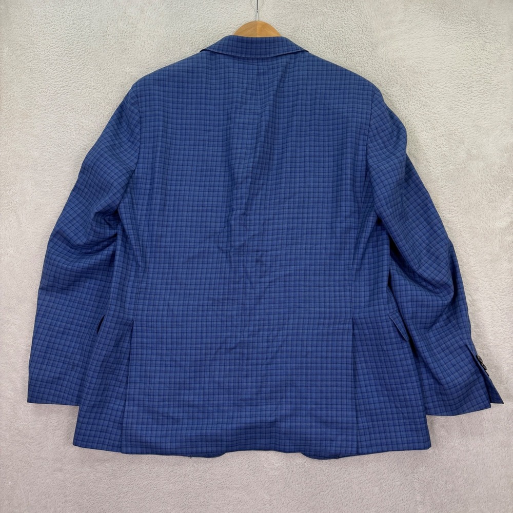 Samuelsohn Mens 42R Sport Coat Blue Colombo Icewool Silk SB Baylor 2 Blazer - Picture 11 of 13